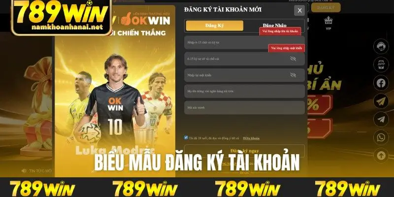 Biểu mẫu đăng ký tài khoản