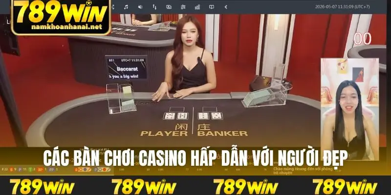 Các bàn chơi casino hấp dẫn với người đẹp