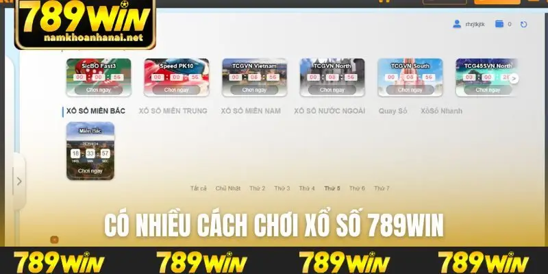 Có nhiều cách chơi xổ số 789WIN