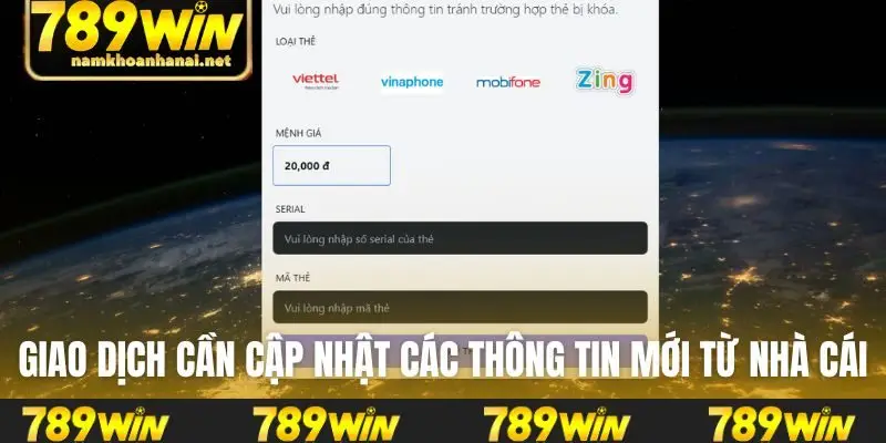Giao dịch cần cập nhật các thông tin mới từ nhà cái