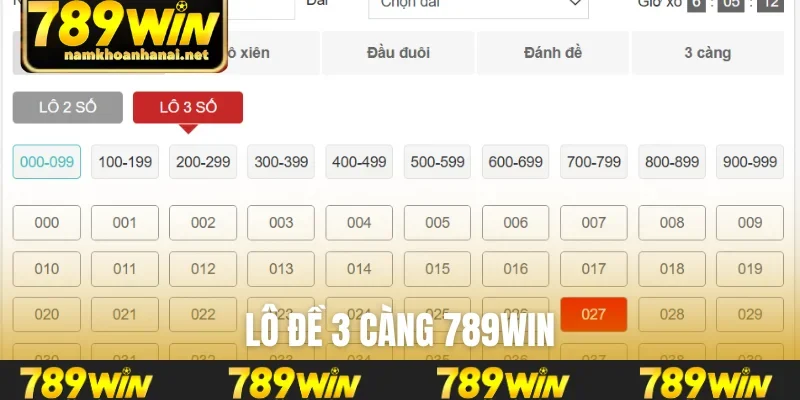 lô đề 3 càng 789WIN