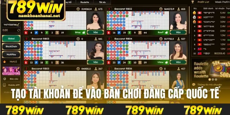 Tạo tài khoản để vào bàn chơi đẳng cấp quốc tế