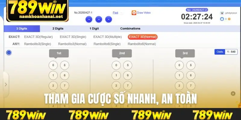 Tham gia cược số nhanh, an toàn