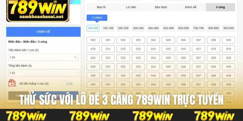 Thử sức với lô đề 3 càng 789WIN trực tuyến